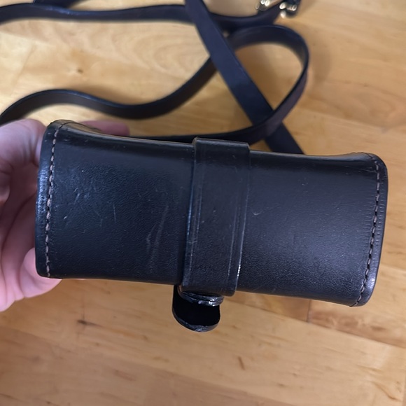 Vintage Joan & David Small Leather Crossbody Chocolate Brown - Picture 4 of 6